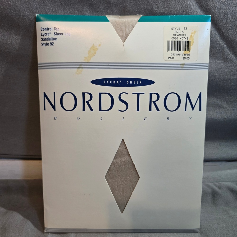Nordstrom Hosiery Pantyhose Womens Size A Seashell Sheer Control Sandaltoe 92